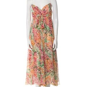 Diane von Furstenberg Multicolor Brushstroke Silk Dress - M
